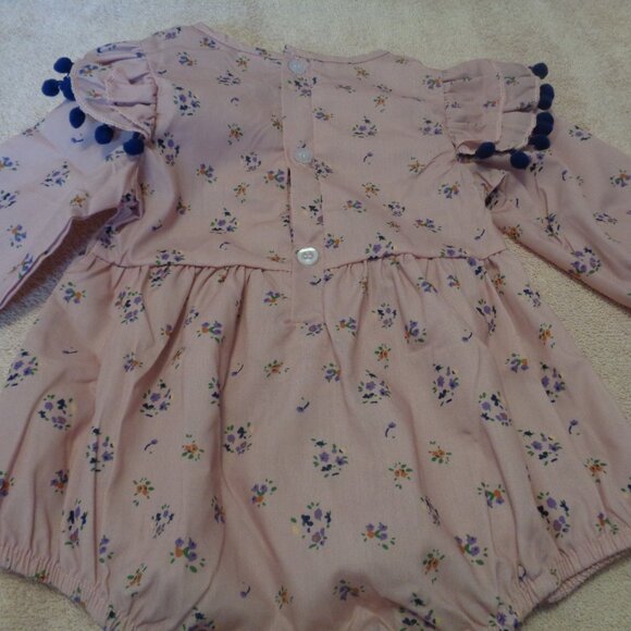 SHISHI FANG EDWARDIAN BABY GIRL OR DOLL PINK OUTFIT W POMPOMS SIZE 90 - Picture 6 of 8